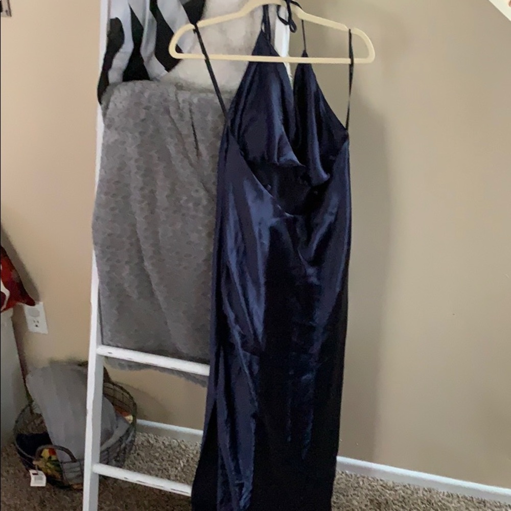 Cowl neck midi dress